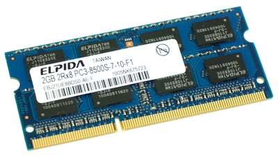 Пам'ять Elpida 2GB SO-DIMM DDR3 1066 MHz (EBJ21UE8BDS0-AE-F)