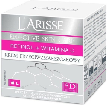 Крем для обличчя AVA Laboratorium 5D L'arisse 50+ With Retinol and Vitamin C 50 мл (5906323002828)