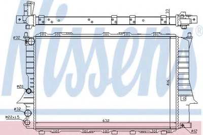 Радиатор охлаждения AUDI 100 (C4) (90-) (выр-во Nissens) Nissens (60457)