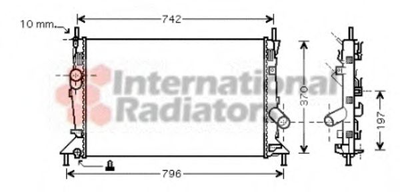 Радиатор охлаждения двигателя FOCUS C-MAX 16/20TDCi 03- (Van Wezel) Van Wezel (18002370)