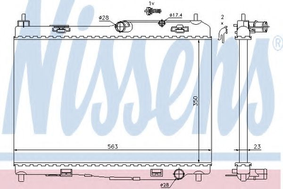 Радіатор охолодження FORD (вир-во Nissens) Nissens (69235)