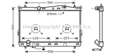 Радіатор охолодження HYUNDAI TRAJET (FO) (99-) 2.0-2.7 (Ava) Ava (HY2077)