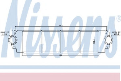 Інтеркулер VW TRANSPORTER T5 (03-)(вир-во Nissens) Nissens (96683)