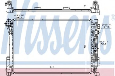 Радіатор охолодження MERCEDES C-CLASS W 204 (07-) C 180 KOMPRESSOR (вир-во Nissens) Nissens (67161)