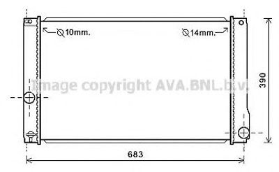 Радіатор, Система охолодження двигуна Ava (TO2608)