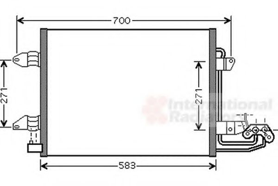 Конденсор кондиціонера VW TOURAN ALL MT/AT 03- (Van Wezel) Van Wezel (58005211)