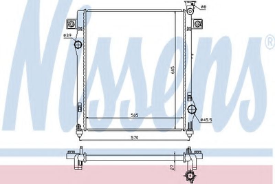 Радіатор DODGE NITRO(07-)3.7 i(+)[OE 68003973AA] Nissens (61030)