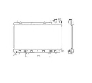 Радіатор охолодження двигуна FORESTER 20i MT/AT 02- (NRF) NRF (53597)