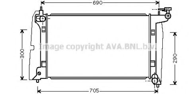 Радиатор, Система охлаждения двигателя Ava (TO2302)