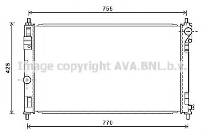 Радіатор охолодження DODGE/ JEEP (вир-во AVA) Ava (CRA2121)