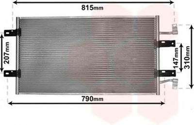 Радіатор кондиціонера NISSAN OPEL RENAULT (вир-во Van Wezel) Van Wezel (43005451)