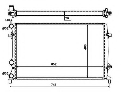 Радиатор охлаждения VOLKSWAGEN JETTA IV (10-) (выр-во NRF) NRF (59057)