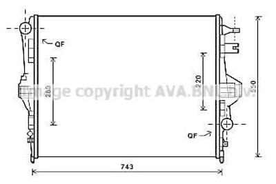 Радіатор охолодження PORSCHE Cayenne/VW Touareg 2010 (вир-во AVA) Ava (VNA2316)