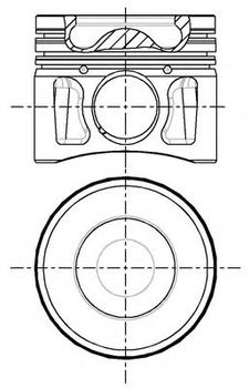 Поршень с кольцами PSA/FORD/FIAT 86.5 2.2HDI/2.2TDCI (выр-во NURAL) Nural (8742770710)