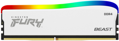 Оперативна пам'ять Kingston Fury DDR4-3600 16384MB PC4-28800 (Kit of 2x8192) Beast RGB Special Edition White (KF436C17BWAK2/16)