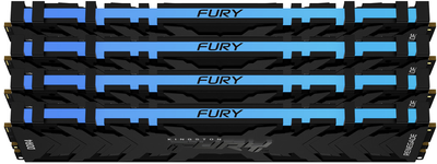 Оперативна пам'ять Kingston Fury DDR4-3600 32768MB PC4-28800 (Kit of 4x8192) Renegade RGB 1Rx8 Black (KF436C16RBAK4/32)