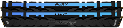 Оперативна пам'ять Kingston Fury DDR4-4600 16384MB PC4-36800 (Kit of 2x8192) Renegade RGB 1Rx8 Black (KF446C19RBAK2/16)