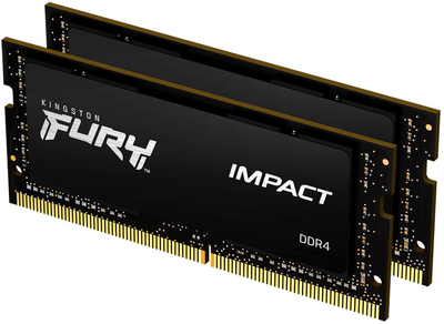 Оперативна пам'ять Kingston Fury SODIMM DDR4-2666 32768 MB PC4-21300 (Kit of 2x16384) Impact Black (KF426S16IBK2/32)