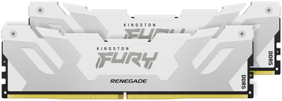 Оперативна пам'ять Kingston FURY DDR5-6400 32768MB PC5-51200 (Kit of 2x16384) Renegade 1Rx8 White (KF564C32RWK2-32)