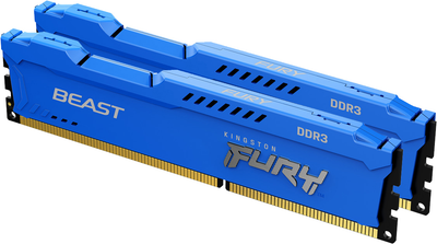 Оперативная память Kingston Fury DDR3-1600 8192MB PC3-12800 (Kit of 2x4096) Beast Blue (KF316C10BK2/8)