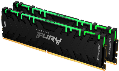 Оперативная память Kingston Fury DDR4-4000 16384MB PC4-32000 (Kit of 2x8192) Renegade RGB 1Rx8 Black (KF440C19RBAK2/16)