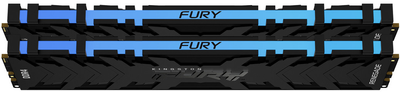 Оперативная память Kingston Fury DDR4-4000 16384MB PC4-32000 (Kit of 2x8192) Renegade RGB 1Rx8 Black (KF440C19RBAK2/16)