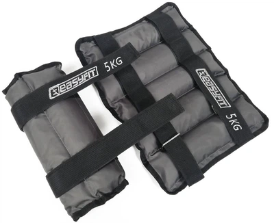 Утяжелители для рук и ног EasyFit EF-AWTМ-500. 2шт по 5 кг серые для бега и фитнеса