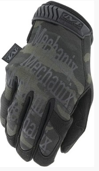 Армейские перчатки всу чёрные с сенсорными пальцами тактические Mechanix The Original, камуфляж чёрный мультикам, 68614855-XL