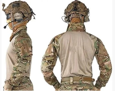 Боевая тактическая военная рубашка зсу multicam мужская с налокотниками IDOGEAR G3 Combat, 5248664-M