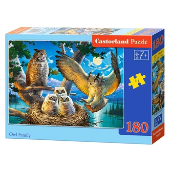 Пазл "Сім'я сов", 180 елементів Castorland (5904438018437)