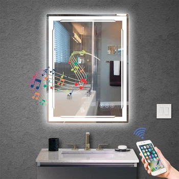 Зеркало NASIO с LED-подсветкой 80х160 + Bluetooth + сенсорное управление + подогрев