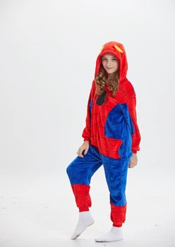 Піжама кігурумі Kigurumi Людина павук для дівчаток Червоно-синій на зріст 90-100 см (201841)