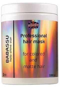 Укрепляющая маска для окрашенных и тусклых волос - Ronney Professional Holo Shine Star Babbasu Mask 1000ml (1000ml) (1052805-1399481-2)