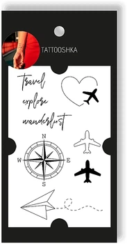 Тимчасовий тату "Подорожі" - Tattooshka Тимчасовий тату "Подорожі" (1шт) (978366-0-2)