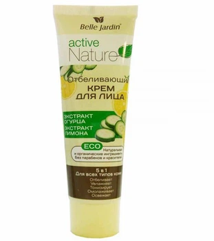 Відбілюючий крем з екстрактом лимона та огірка для обличчя Belle Jardin Active Nature Eco Face Cream