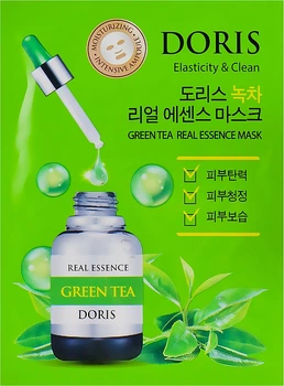 Ампульна маска для обличчя із екстрактом зеленого чаю Doris Green Tea Essence Mask 25ml (912410-859321-2)