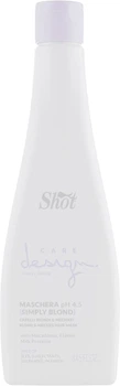 Маска для освітленого та мелірованого волосся Shot Care Design Blond And Maches Hair Mask 250ml