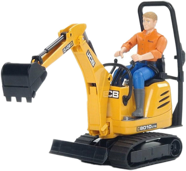 Zestaw Bruder JCB Micro excavator 8010 CTS and Construction worker (4001702620028)