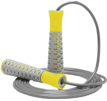 Скакалка PowerPlay 4206 Серо-желтая (PP_4206_Grey/Yellow)