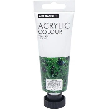 Художественная акриловая краска Art Ranger Acrylic 118 Glitter green / Зеленая с блестками 75мл.