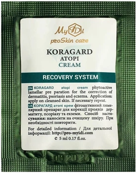 Крем для корекції проявів дерматиту, псоріазу та екземи - MyIDi Koragard Atopi Cream (пробник) 5ml.