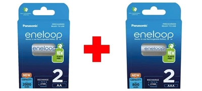 Акумулятор Panasonic Eneloop AA 2000 mAh + AAA 800 mAh