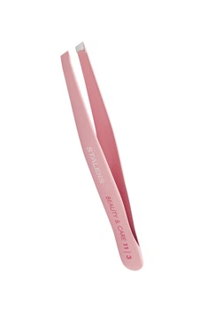Пінцет для брів рожевий Staleks Beauty & Care 11 Type 3 TBC-11/3
