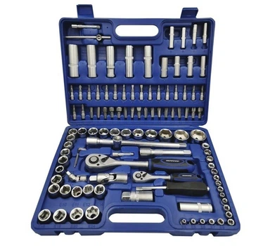 Автомобільний набір інструментів у кейсі 108 шт Piece tool set 1/4" та 1/2" Синій