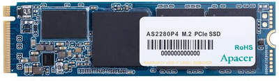 Dysk SSD Apacer AS2280P4 1TB NVMe M.2 2280 PCIe 3.0 x4 3D NAND TLC (AP1TBAS2280P4-1)