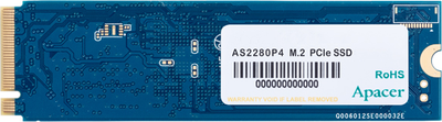 SSD диск Apacer AS2280P4 256GB NVMe M.2 2280 PCIe 3.0 x4 3D NAND TLC (AP256GAS2280P4-1)