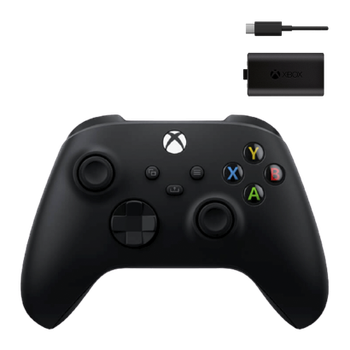 Набір Геймпад Бездротовий Microsoft Xbox Series Controller Carbon Black + Акумулятор Play and Charge Kit + Кабель USB Type-C