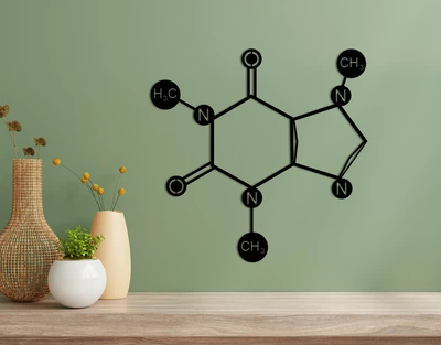 Декоративне панно на стіну з дерева Upwood Decor Кофеїн Caffeine 40 х 40 см black