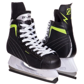 Коньки хоккейные Zelart Ice Skate 0890 размер 34 Black-Green
