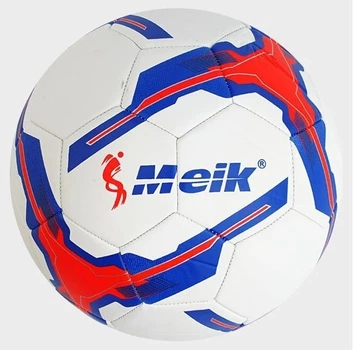 Мяч футбольный Meik Football Size №5 420 грамм PU White/Blue/Red (C44437/04)